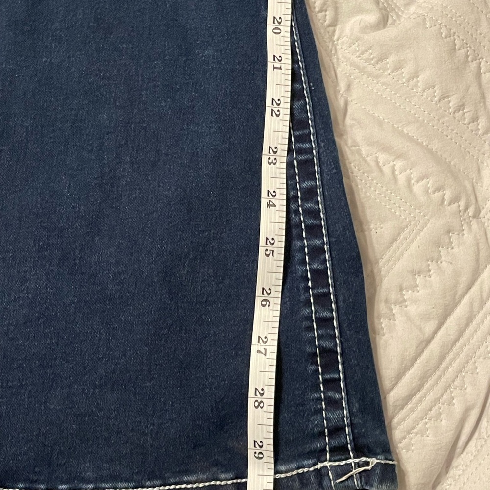 BAMBOO Dark Blue Flare Women's Jeans - Picture 9 of 13